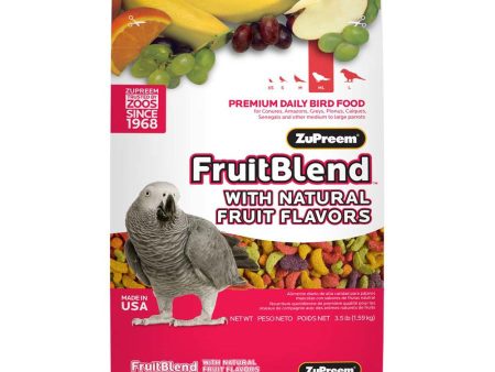 ZuPreem FruitBlend Bird Food Parrots & Conures 1ea 3.5 lb For Discount