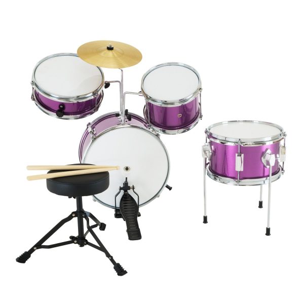 Karrera Childrens 4pc Drum Kit - Purple Online