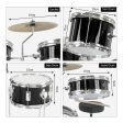 Karrera Children s 4pc Drum Kit - Black Online