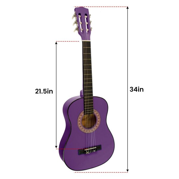 Karrera 34in Acoustic Children no cut Guitar - Purple Online Sale