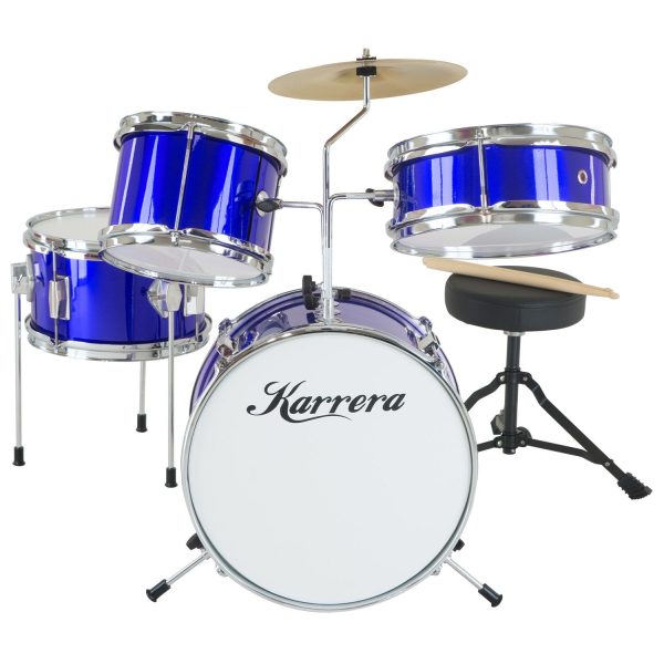 Karrera Children s 4pc Drum Kit - Blue on Sale