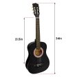 Karrera 34in Acoustic Children Wooden Guitar - Black For Discount