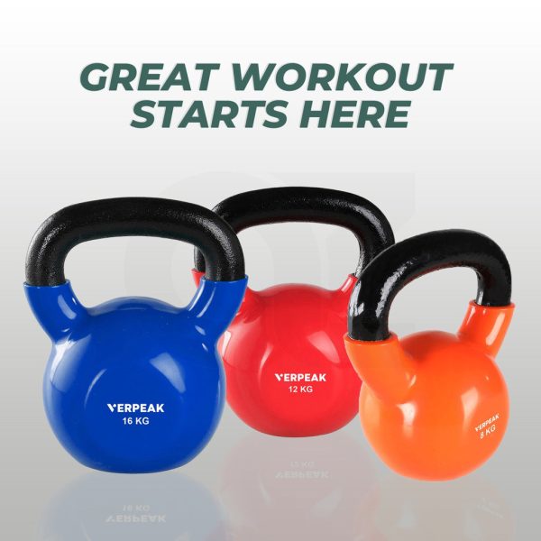 Verpeak Vinyl Kettlebell 16kg Blue Online