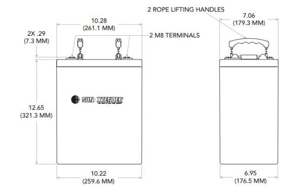 Sun Xtender Battery 305AH 6V Sealed AGM - PVX-3050T For Discount