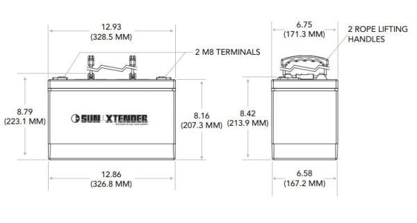 Sun Xtender Battery 108AH 12V Sealed AGM - PVX-1080T Online now