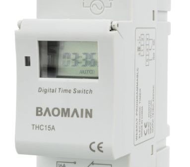 Baomain THC15A DC AC 24V In 240VAC Out Digital Programmable Timer  Switch Relay 16A Din Mount Online Sale