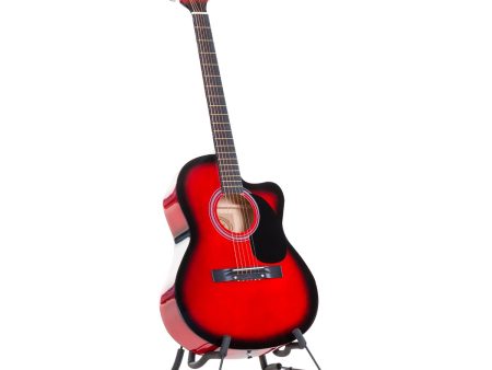 Karrera Acoustic Cutaway 40in Guitar - Red Online now