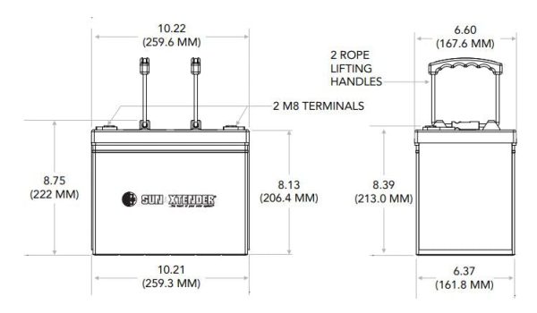 Sun Xtender Battery 69AH 12V Sealed AGM - PVX-690T Discount