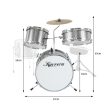 Karrera Childrens 4pc Drum Kit - Silver Supply