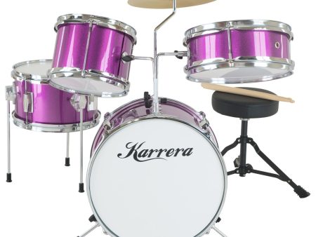 Karrera Childrens 4pc Drum Kit - Purple Online