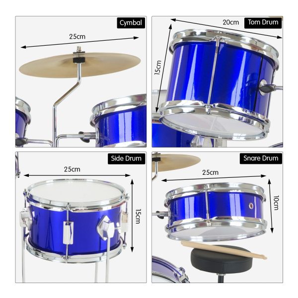 Karrera Children s 4pc Drum Kit - Blue on Sale