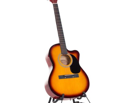 Karrera Acoustic Cutaway 40in Guitar - Sunburst Online now