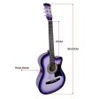 Karrera 38in Pro Cutaway Acoustic Guitar with guitar bag - Purple Burst Online Sale