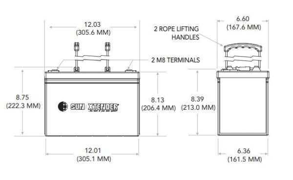 Sun Xtender Battery 104AH 12V Sealed AGM - PVX-1040T Cheap