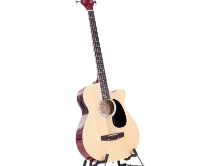 Karrera 43in Acoustic Bass Guitar with electric pickup   - Natural For Discount