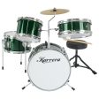 Karrera Children s 4pc Drumkit - Green Fashion