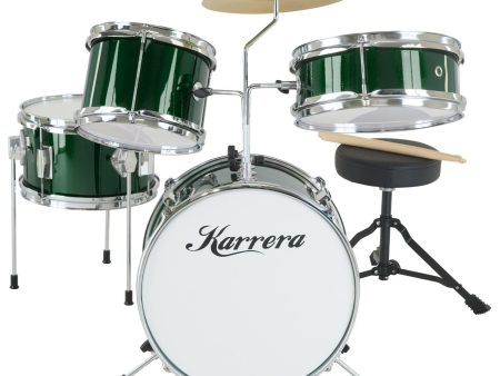 Karrera Children s 4pc Drumkit - Green Fashion