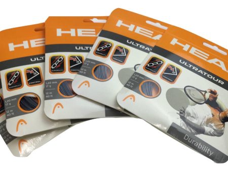 5x HEAD Ultratour 17g 1.20mm Tennis Racquet String 12m Durability Control BULK Supply