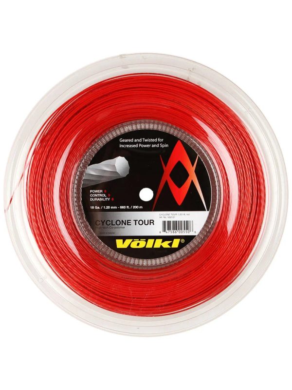 Völkl Cyclone Tour 200m Reel Tennis Racquet Strings 18g   1.20mm - Red Discount