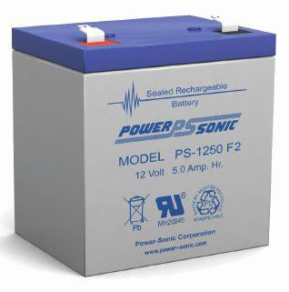 Power-Sonic Battery F2 12 Volt 5 Ah Sealed AGM - PS-1250 For Discount