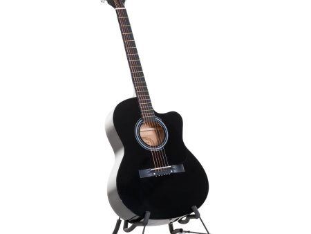 Karrera Acoustic Cutaway 40in Guitar - Black For Sale