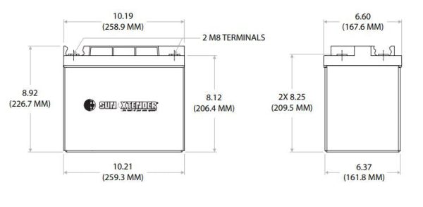 Sun Xtender Battery 103AH 6V Sealed AGM - PVX-1030T Online Sale