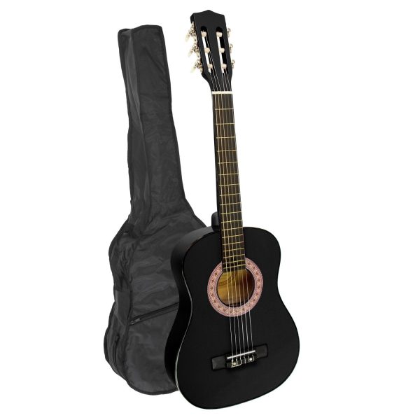 Karrera 34in Acoustic Children Wooden Guitar - Black For Discount