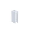 120cm Wall to Wall Frameless Shower Screen with White Brackets and SS Hinges, Square Double Pull Handle Online now