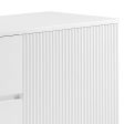 Buffet Ceramic Table Top MDF Cabinet Storage Stainless Steel In White Hot on Sale