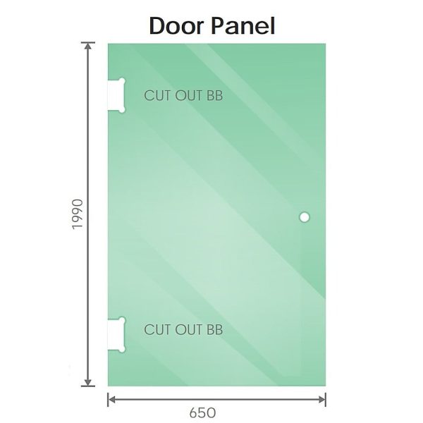 90x100cm Double Door Corner Shower Screen with Black Brackets and SS Hinges, Square knob Handle Online now