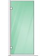 120x80cm Corner Frameless Shower Screen with White Brackets and SS Hinges, Square Double Pull Handle For Sale