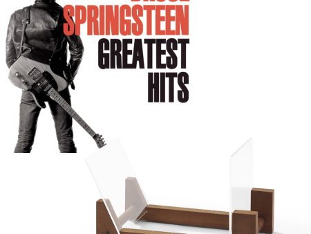 Bruce Springsteen Greatest Hits Vinyl Album & Crosley Record Storage Display Stand Fashion