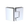 100cm Frameless Diamond Shower Screen with Chrome Brackets and SS Hinges, Round Handle Online Hot Sale