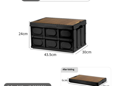 43.5*30*24 cm Collapsible Black Outdoor Storage Box | Large Capacity, Foldable to 6cm, Durable Design Sale