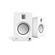 Kanto TUK 260W Powered Bookshelf Speakers with Headphone Out, USB Input, Dedicated Phono Pre-amp, Bluetooth - Pair, Matte White with S6W White Stand Bundle For Cheap