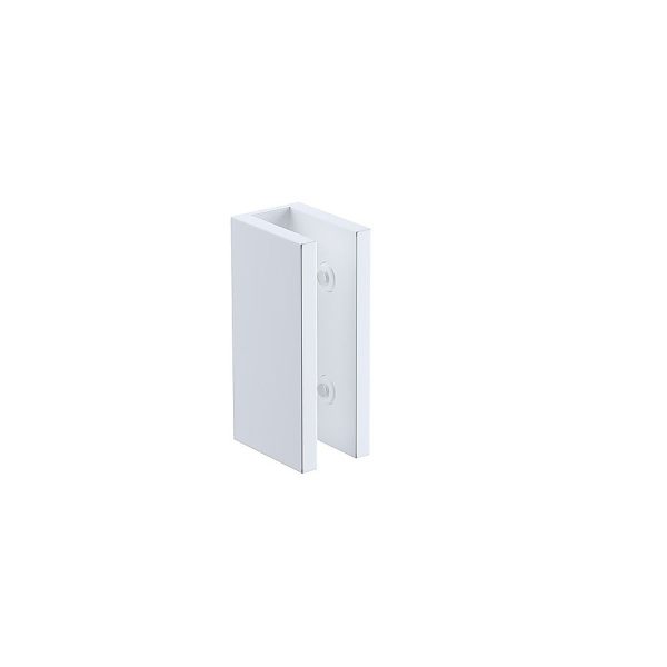 120cm Wall to Wall Frameless Shower Screen with White Brackets and SS Hinges, Round Knob Handle For Discount