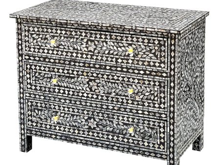 MOTHER OF PEARL HAND MADE MONOCHROME CHEST OF DRAWS Online Sale