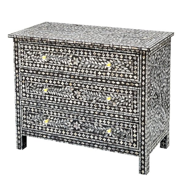 MOTHER OF PEARL HAND MADE MONOCHROME CHEST OF DRAWS Online Sale