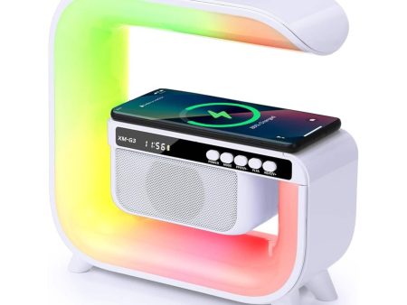 Bluetooth Rechargeable Speaker - Wireless Phone Charging LED Lamp Alarm Clock Fashion