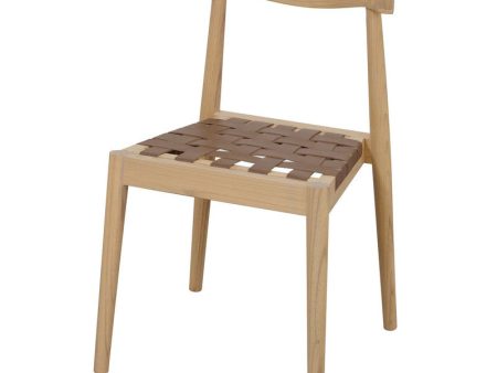 Elliot Leather Dining Chair (Natural) For Cheap