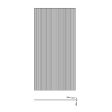 90cm Reeded Single Shower Glass Screen with Gunmetal Wall & Floor U Brackets Discount