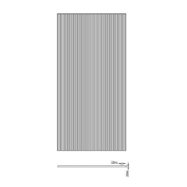 90cm Reeded Single Shower Glass Screen with Gunmetal Wall & Floor U Brackets Discount