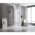 120x120cm Double Door Corner Shower Screen with Black Brackets and SS Hinges, Square double pull Handle on Sale