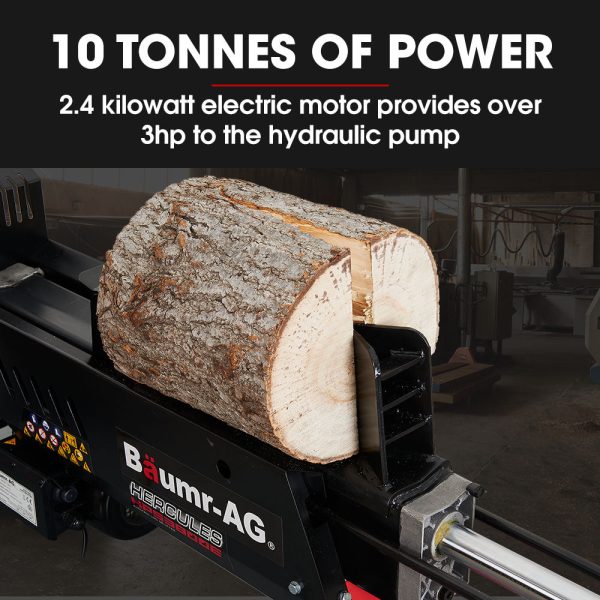 Baumr-AG 10 Tonne Electric Hydraulic Wood Log Splitter - HPS3800E Online Hot Sale