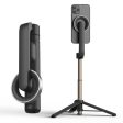 Black Multifunctional Foldable Selfie Stick with Tripod Stand & Bluetooth Remote Hot on Sale