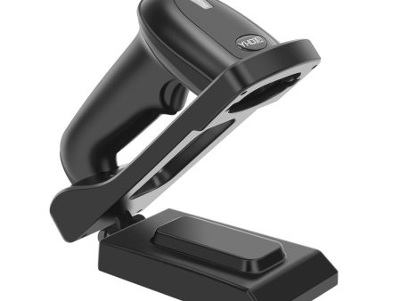 YHDAA YHD-5800DB 2D Wireless Bluetooth Barcode   QR Code Scanner with Stand (Black) Fashion