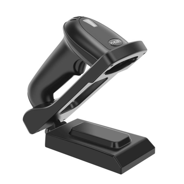 YHDAA YHD-5800DB 2D Wireless Bluetooth Barcode   QR Code Scanner with Stand (Black) Fashion