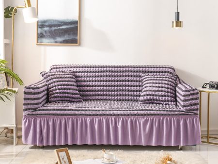 Elastic sofa cover-purple (90-140cm) For Cheap