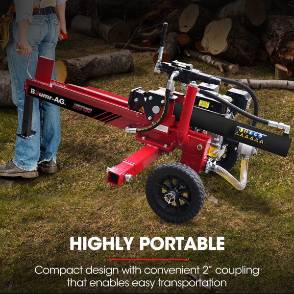 Baumr-AG 12 Tonne Petrol Hydraulic Wood Log Splitter - HPS400 Online now