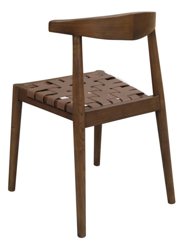 Elliot Leather Dining Chair (Walnut) Fashion